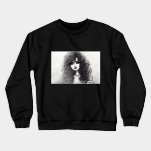 Curly Hair Girl Crewneck Sweatshirt